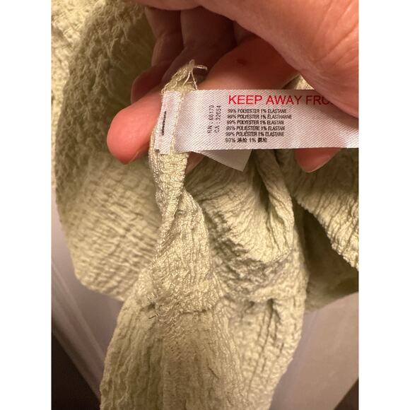 Free People Beach Marni Oversized Mini Tunic Dress Pastel Green Size Medium - Picture 7 of 7